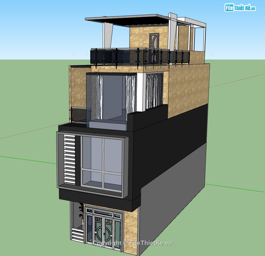 4 tầng,nhà 4 tầng,model su nhà 4 tầng