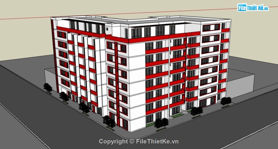 su tòa nhà văn phòng,sketchup tòa nhà cao tầng,model tòa nhà văn phòng