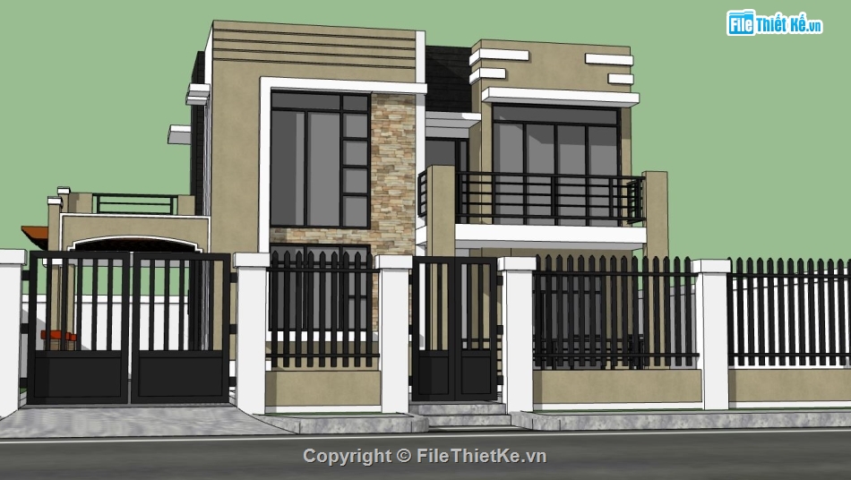 su nhà phố,model su nhà phố,file sketchup nhà phố