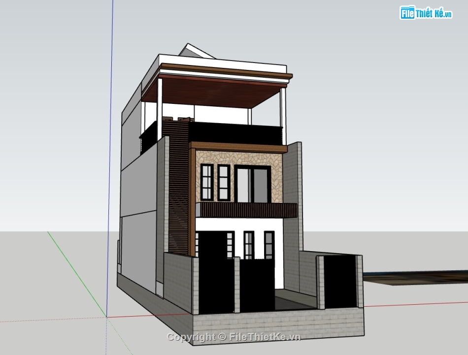 su nhà phố,model su nhà phố,file sketchup nhà phố