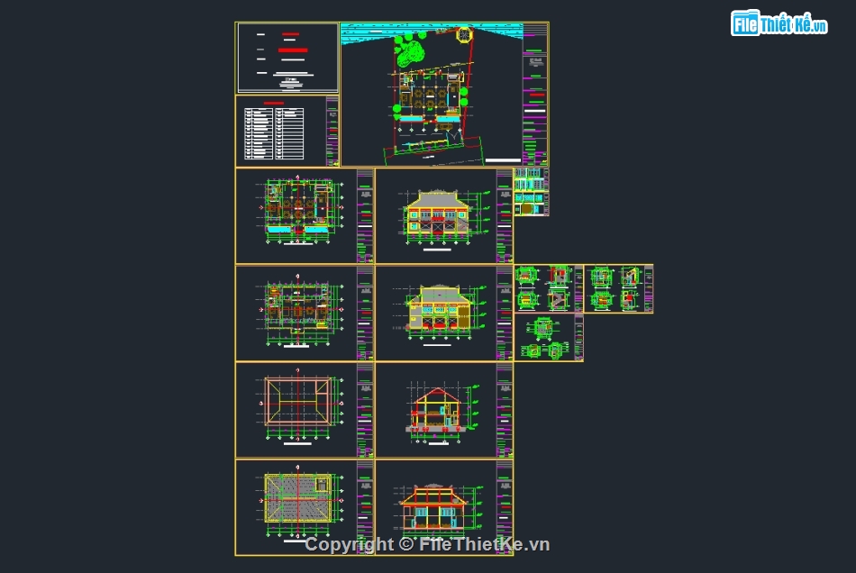 nhà thờ họ,nhà 3 gian,bản vẽ nhà thờ họ,mẫu nhà thờ họ,autocad nhà thờ,hồ sơ nhà thờ họ