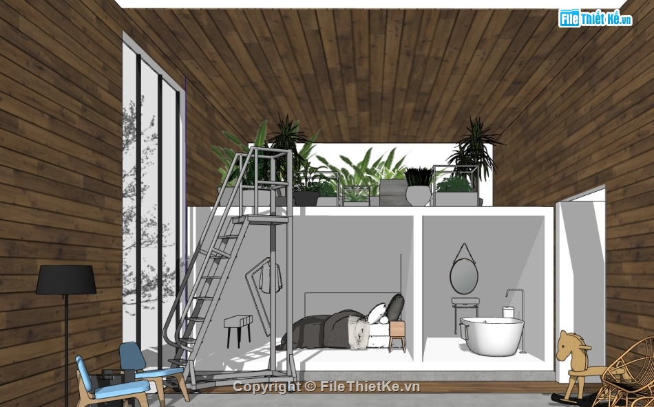 mẫu su phòng ngủ,model su phòng ngủ,sketchup phòng ngủ