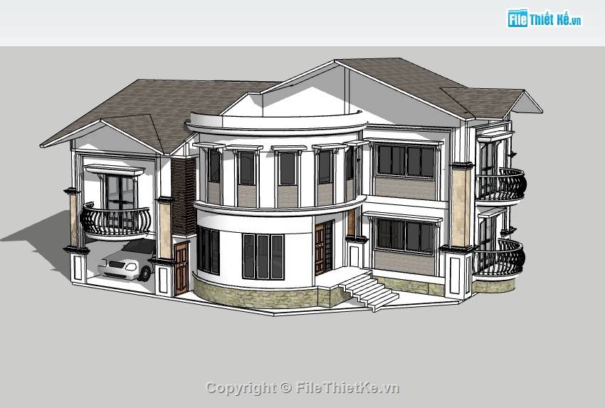 biệt thự 2 tầng,biệt thự sketchup,sketchup biệt thự,sketchup biệt thự 2 tầng,biệt thự  tầng,biệt thự  sketchup