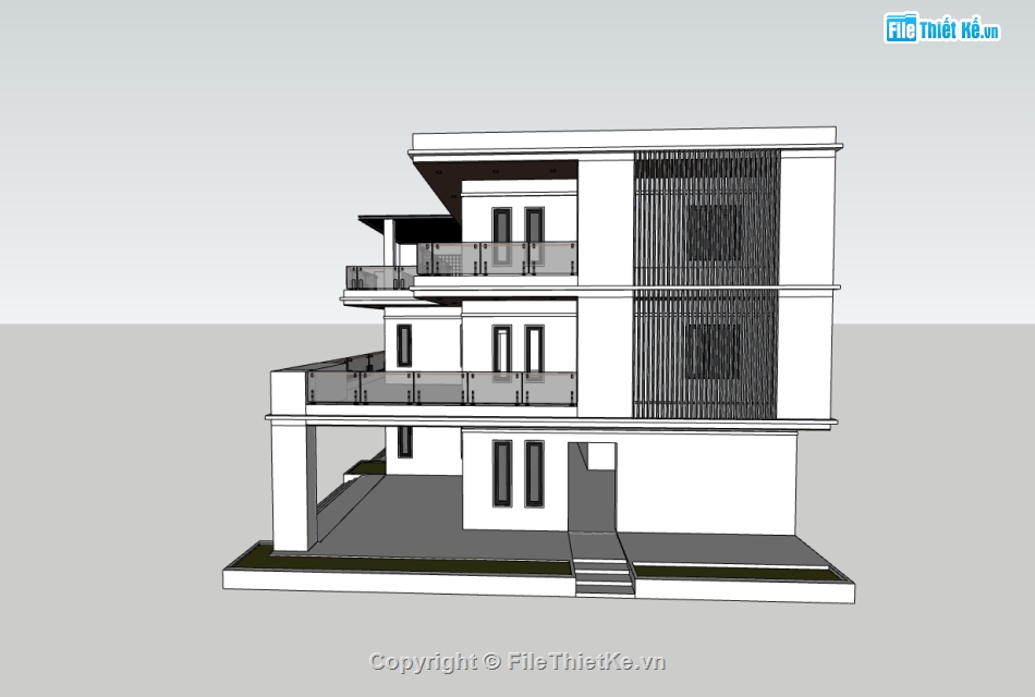 biệt thự 3 tầng,su biệt thự,sketchup biệt thự,su biệt thự 3 tầng,sketchup biệt thự 3 tầng