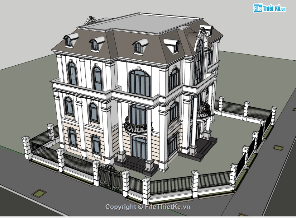 biệt thự 3 tầng,su biệt thự,sketchup biệt thự,su biệt thự 3 tầng,sketchup biệt thự 3 tầng