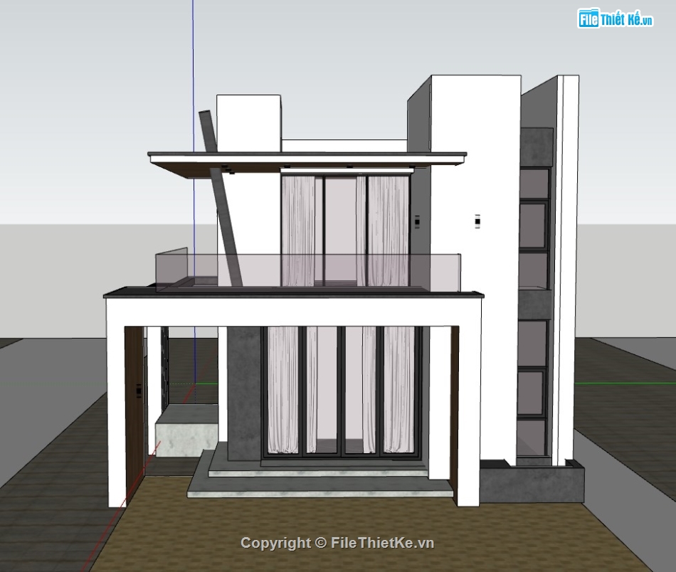 nhà phố 2 tầng,sketchup nhà phố,su nhà phố,sketchup nhà phố 2 tầng,su nhà phố 2 tầng