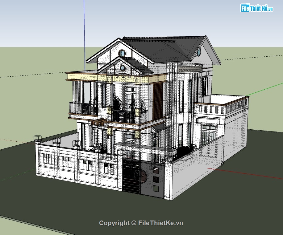 nhà phố 2 tầng,sketchup nhà phố,su nhà phố,sketchup nhà phố 2 tầng,nhà phố sketchup