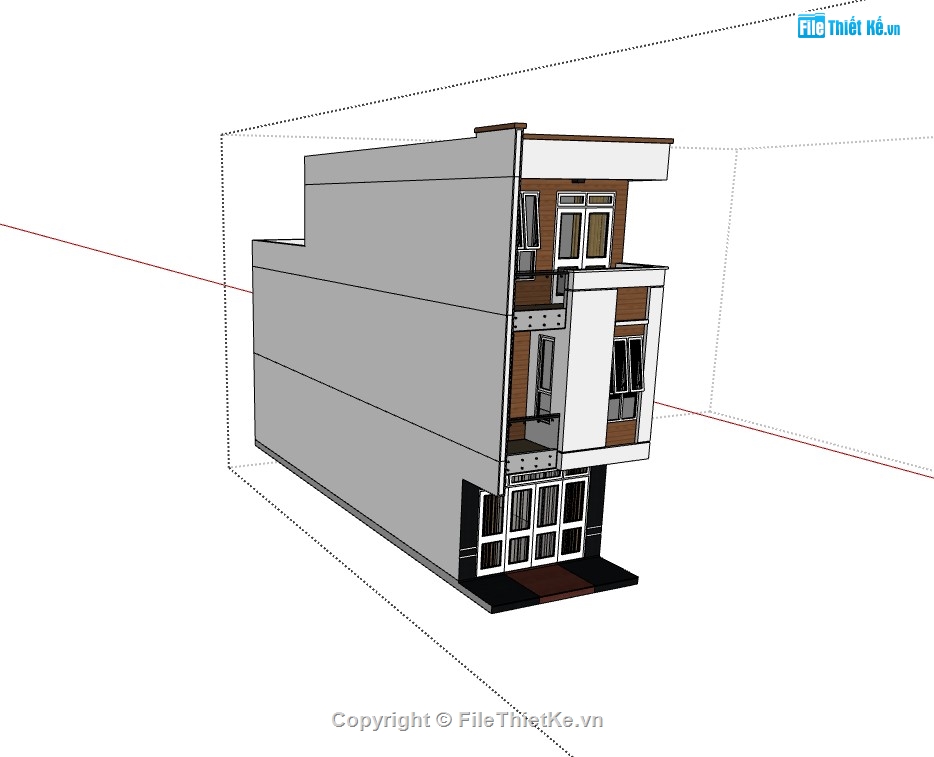 nhà phố 3 tầng,su nhà phố 3 tầng,sketchup nhà phố 3 tầng,su nhà phố,sketchup nhà phố