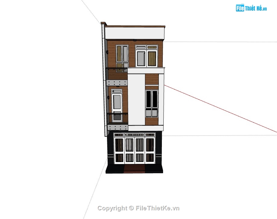 nhà phố 3 tầng,su nhà phố 3 tầng,sketchup nhà phố 3 tầng,su nhà phố,sketchup nhà phố