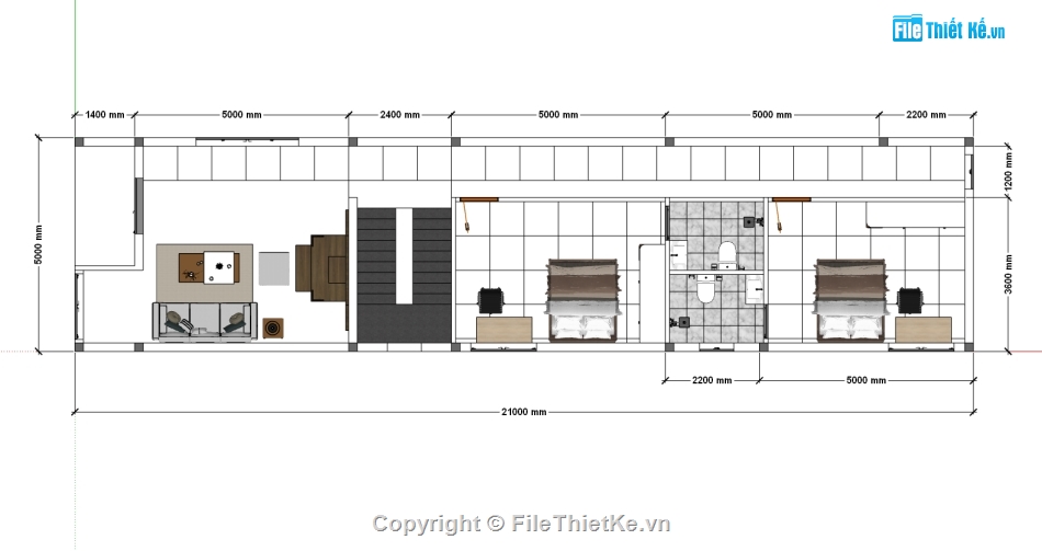 su nội thất,sketchup nội thất,nội thất nhà phố