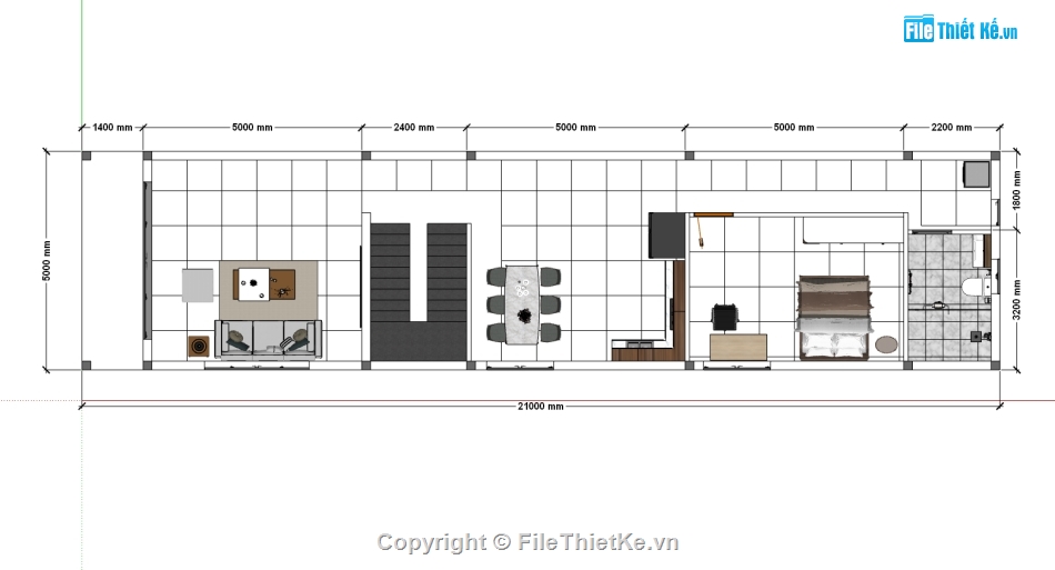 su nội thất,sketchup nội thất,nội thất nhà phố