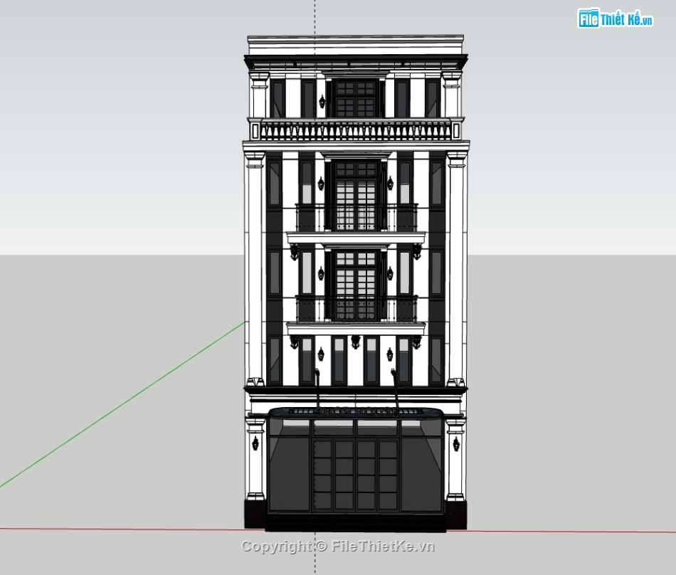 shophouse,shophouse 5 tầng,su shophouse,sketchup shophouse