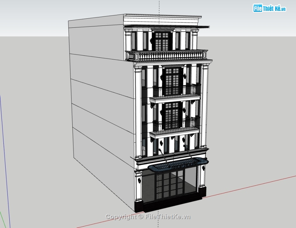 shophouse,shophouse 5 tầng,su shophouse,sketchup shophouse