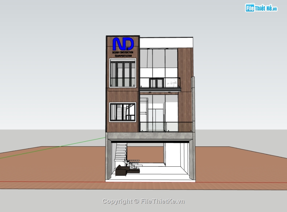 nhà 3 tầng,su nhà 3 tầng,sketchup nhà 3 tầng