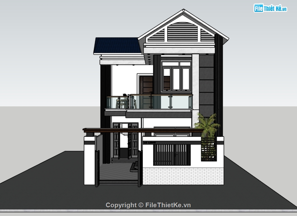 nhà phố 3 tầng,su nhà phố,sketchup nhà phố,su nhà phố 3 tầng