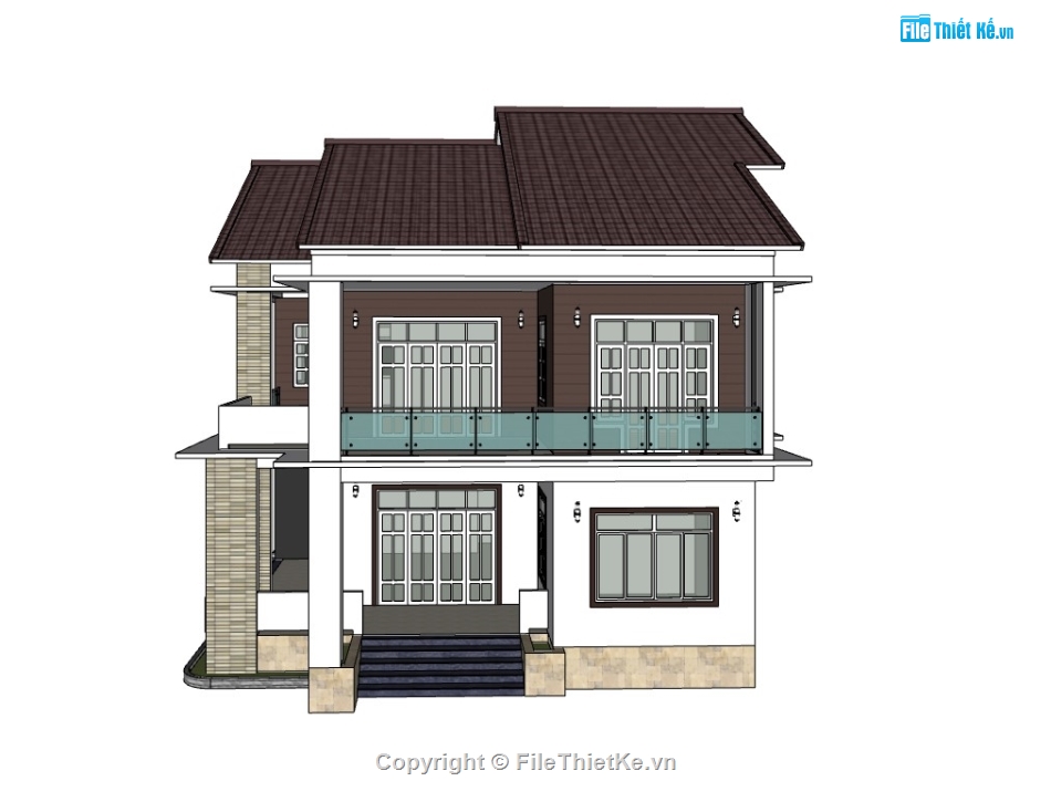 nhà phố  2 tầng,su nhà phố,sketchup nhà phố,su nhà phố 2 tầng