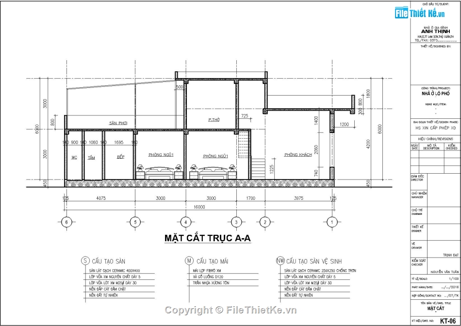 Nhà phố 1 tầng,Thiết kế nhà 1 tầng gác xép,File,Thiế kế 1 tầng gác lửng,Bản vẽ cấp phép nhà 4x16m,File Autocad thiết kế cấp phép nhà phố