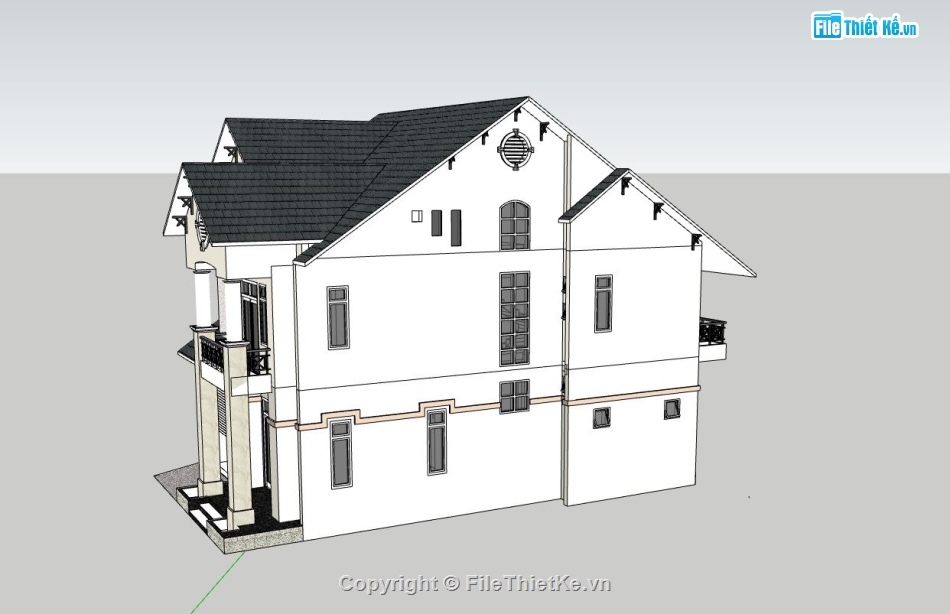 biệt thự 2 tầng,file su biệt thự 2 tầng,phối cảnh biệt thự 2 tầng,mẫu su biệt thự 2 tầng