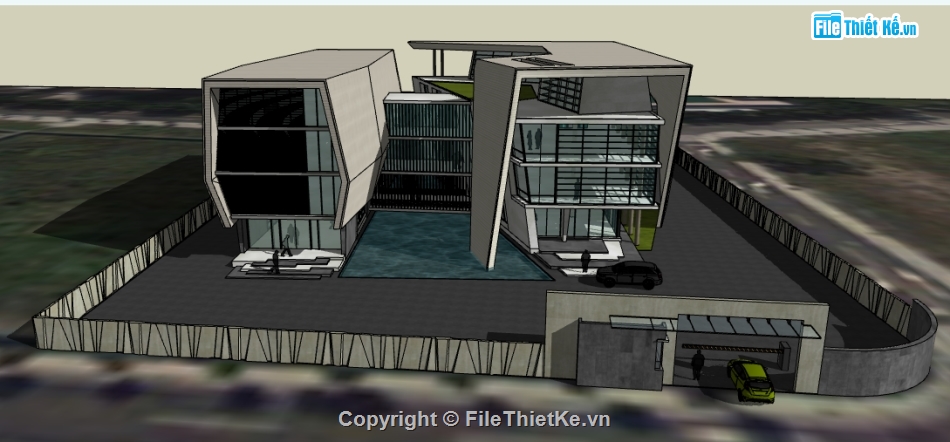 dựng nhà bảo tàng file sketchup,bảo tàng 4 tầng dụng file 3d su,thiết kế nhà bảo tàng file sketchup