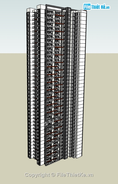 dựng 3d su chung cư cao tầng,file sketchup dựng mẫu chung cư,chung cư hiện đại dựng file su