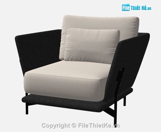 Miễn phí mẫu ghế sofa đơn file sketchup