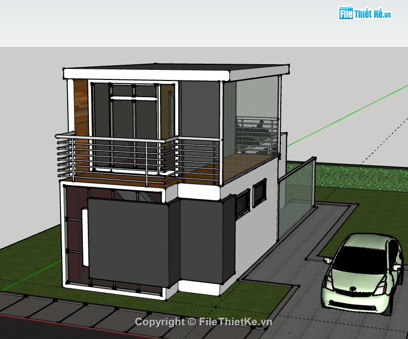 Nhà phố 2 tầng,model su nhà phố 2 tầng,file su nhà phố 2 tầng