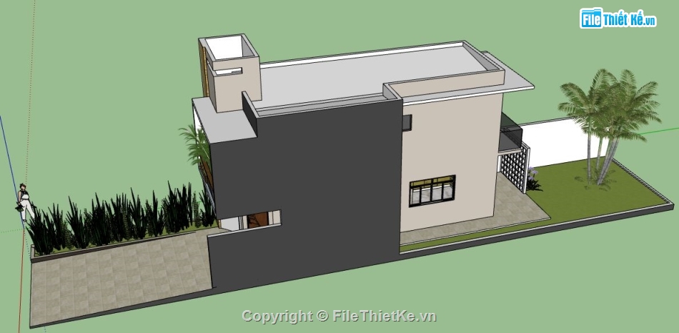 Nhà phố 2 tầng,file sketchup nhà phố 2 tầng,nhà phố 2 tầng file su,sketchup nhà phố 2 tầng