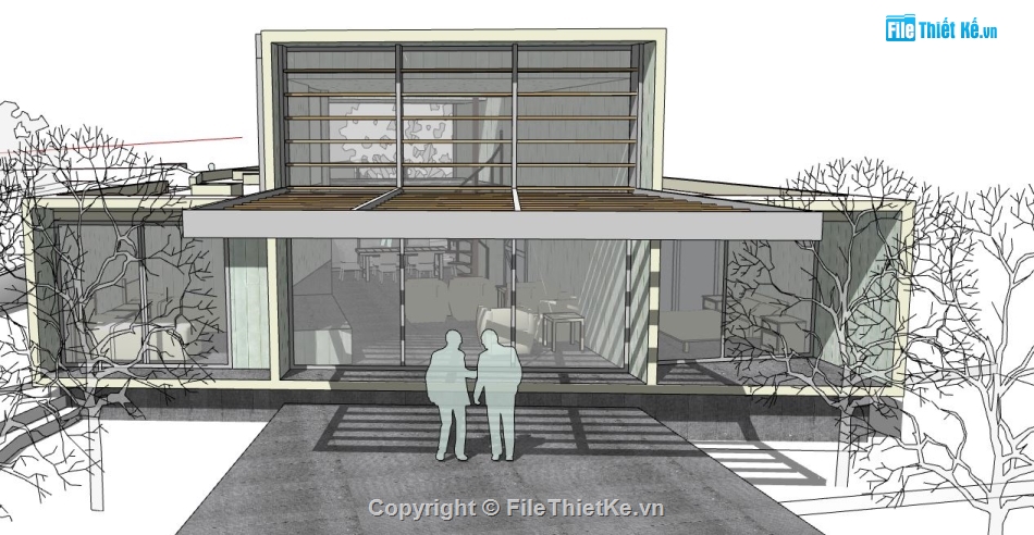 biệt thự 2 tầng,su biệt thự 2 tầng,file sketchup biệt thự 2 tầng,file su biệt thự 2 tầng