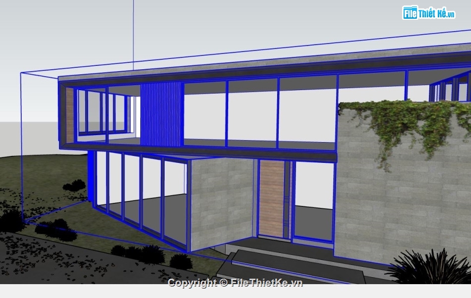 biệt thự container,su biệt thự container,sketchup biệt thự,file su biệt thự