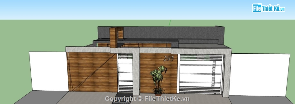 mẫu nhà 1 tầng,file nhà phố,mẫu nhà phố su,file sketchup nhà phố