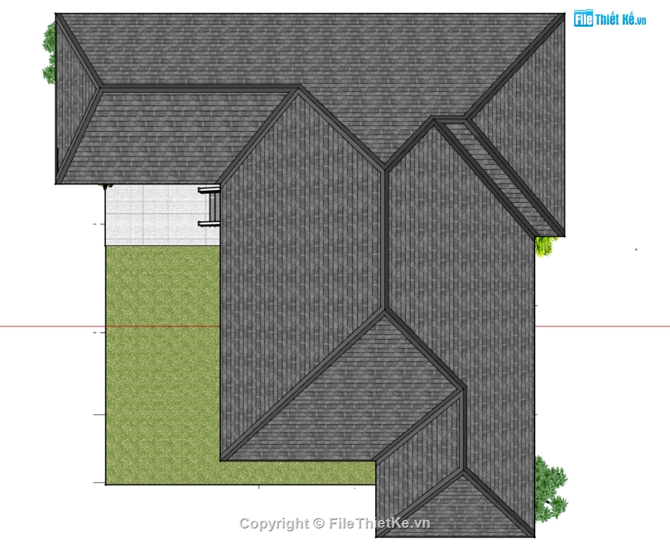 mẫu nhà 1 tầng sketchup,nhà 1 tầng su,mẫu biệt thự 1 tầng su,biệt thự 1 tầng,su biệt thự 1 tầng