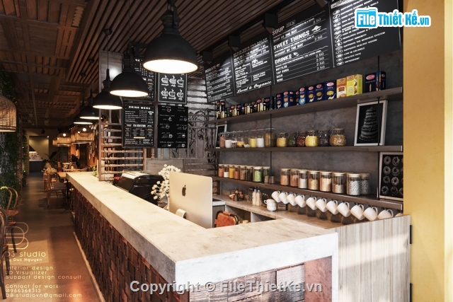 cafe,3dmax,working space,dự án tổ hợp cafe,quán coffee