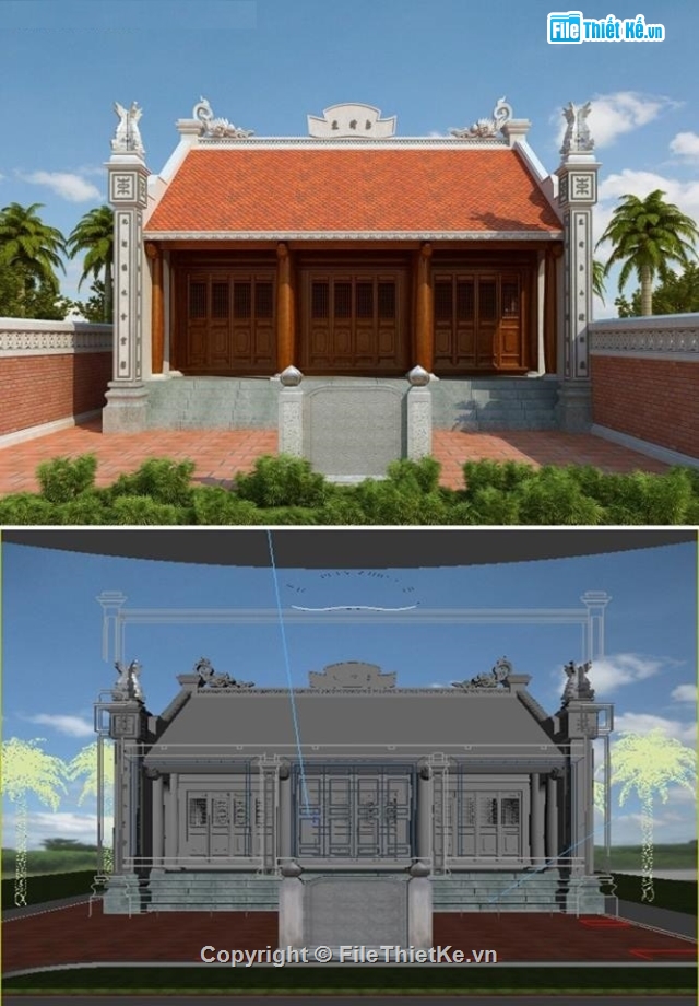 nhà thờ 3 gian,Model sketchup nhà thờ,Model 3ds max đẹp,cad nhà thờ