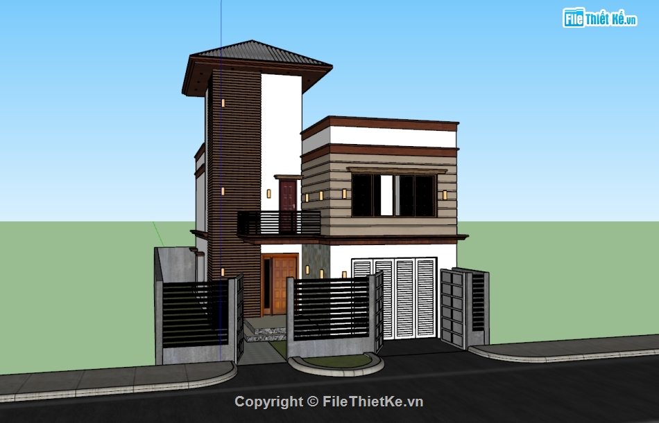 biệt thự 2 tầng,biệt thự,model biệt thự