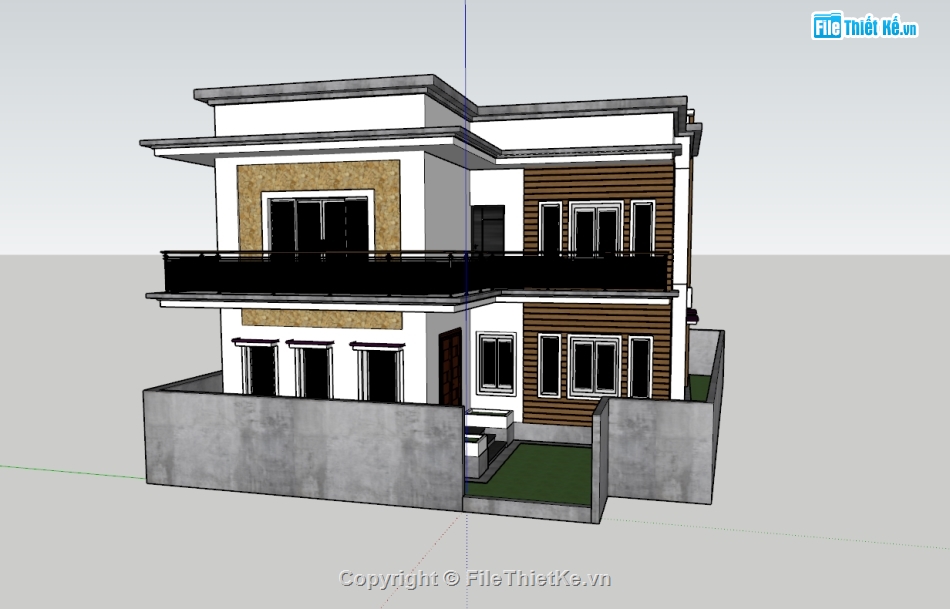 biệt thự,biệt thự 2 tầng,model biệt thự 2 tầng