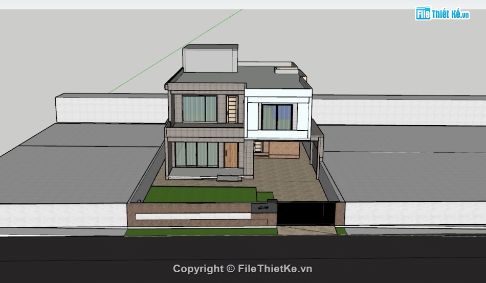 biệt thự,biệt thự 2 tầng,model biệt thự