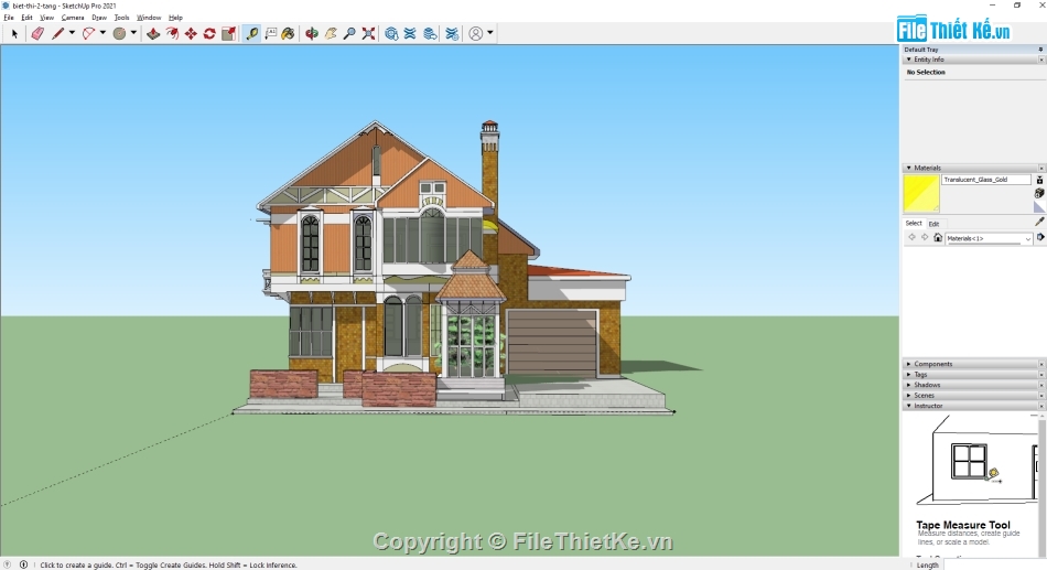 biệt thự 2 tầng,biệt thự cổ,model biệt thự