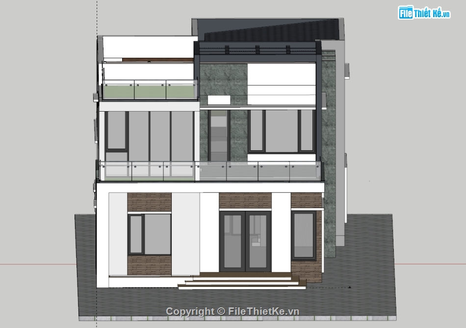 nhà phố,nhà phố 2 tầng,model nhà phố