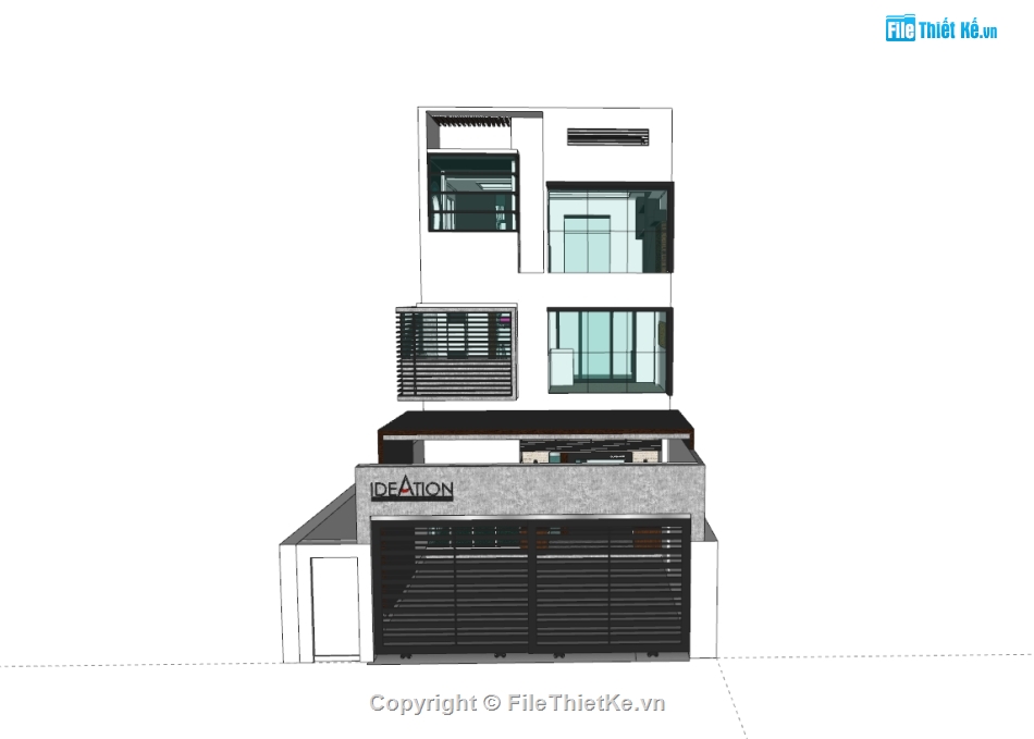 nhà phố,nhà phố 3 tầng,model nhà phố