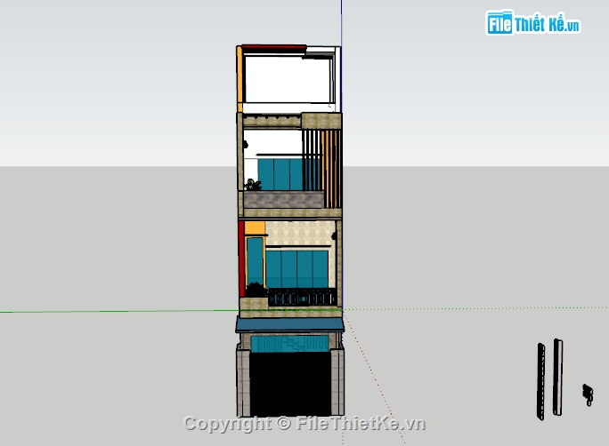 nhà phố 4 tầng,nhà 4 tầng,model nhà phố