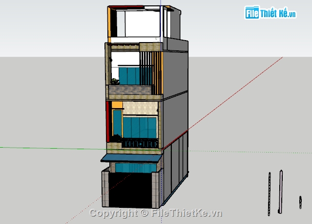 nhà phố 4 tầng,nhà 4 tầng,model nhà phố