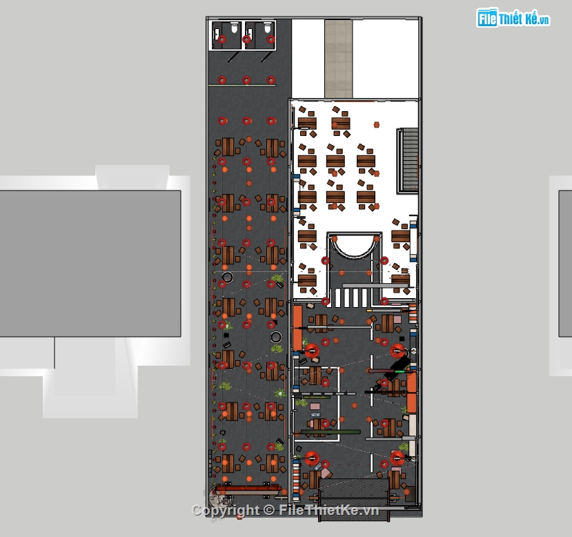 Model sketchup quán,Model quán hồng kông,file su cửa hàng cà phê,mẫu quán coffee su 2019,sketchup 2019 quán