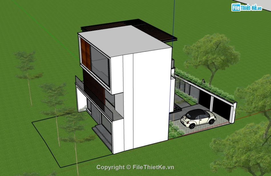 biệt thự 2 tầng file sketchup,biệt thự 2 tầng file su,biệt thự 2 tầng sketchup,file su biệt thự 2 tầng