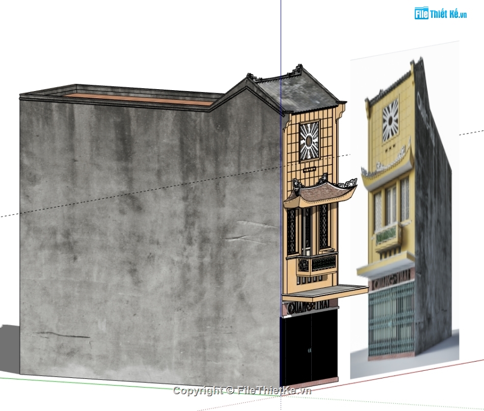 Model 3d nhà cổ hà nội,file 3d  nhà cổ hà nội,model su  nhà cổ hà nội,file su  nhà cổ hà nội