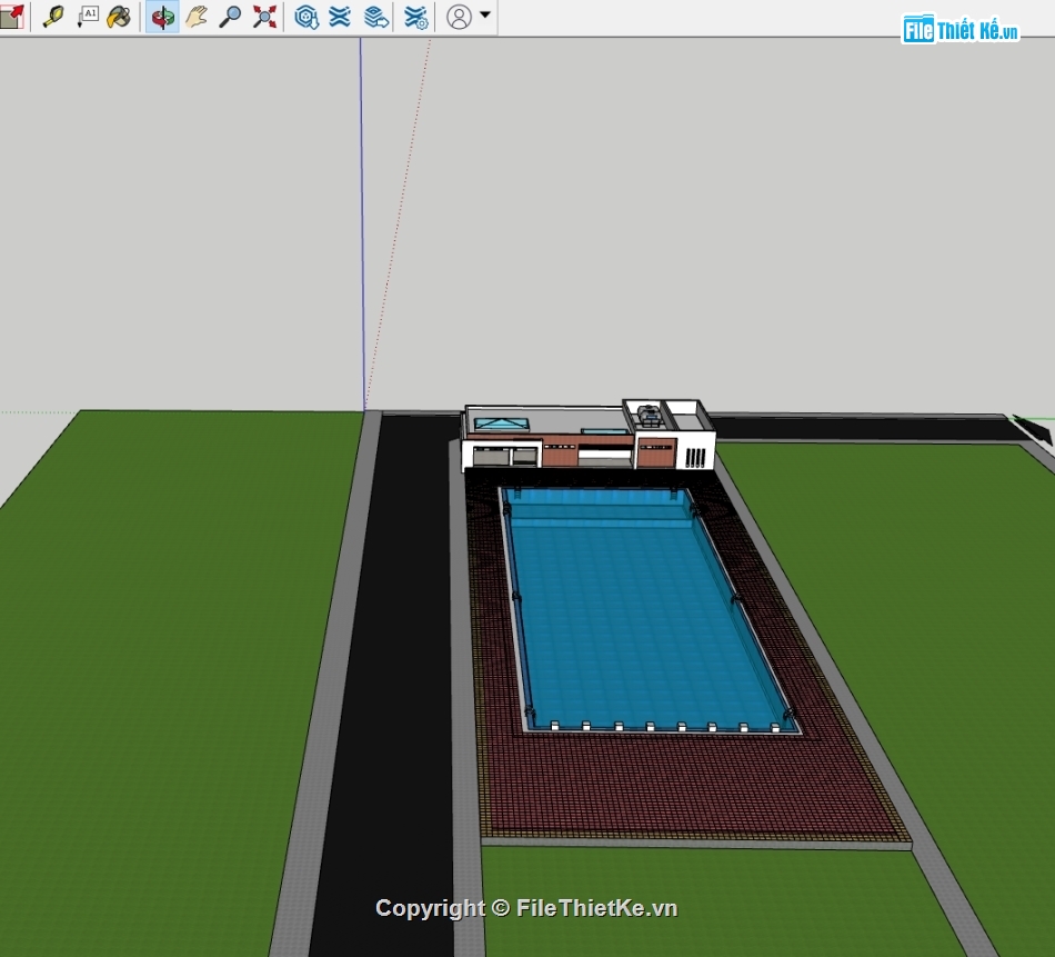 file su bể bơi,model su bể bơi,sketchup bể bơi,bản vẽ bể bơi