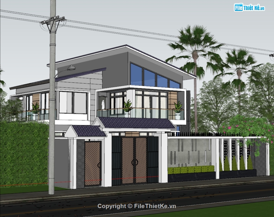 biệt thự vườn,biệt thự vườn sketchup,model su biệt thự 3 tầng,biệt thự 3 tầng file su,file sketchup biệt thự 3 tầng,biệt thự 3 tầng sketchup