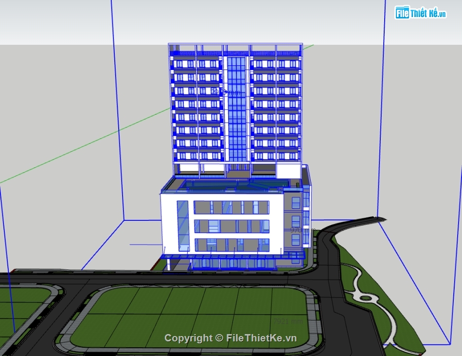 file su  chung cu 11 tầng,model 3d  chung cu 11 tầng,3d chung cu 11 tầng,sketchup chung cu 11 tầng