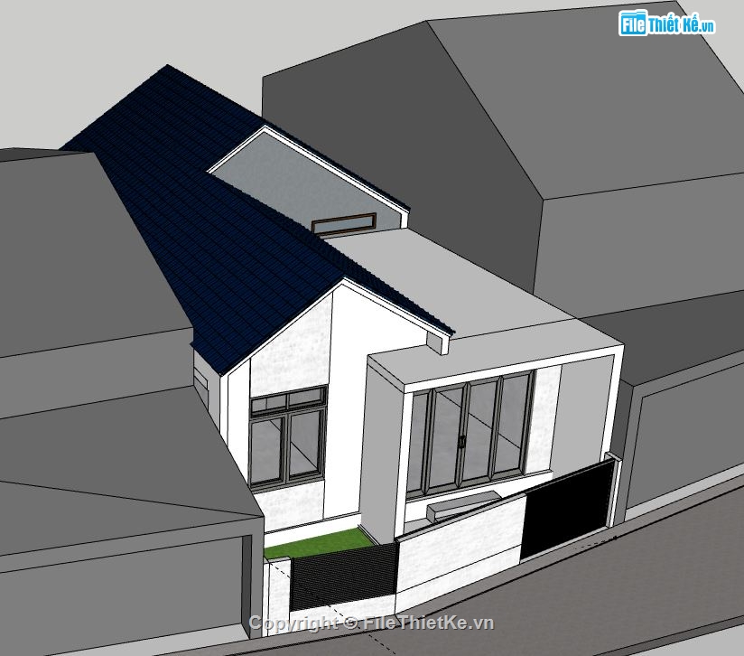 nhà cấp 4 file su,model su nhà cấp 4,nhà cấp 4 file sketchup,file sketchup nhà cấp 4,nhà cấp 4 model su