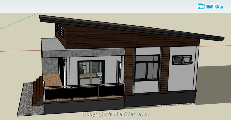 model sketchup nhà ở 1 tầng,File sketchup nhà ở 1 tầng,File su nhà ở 1 tầng,file sketchup nhà phố 1 tầng,sketchup nhà ở 1 tầng