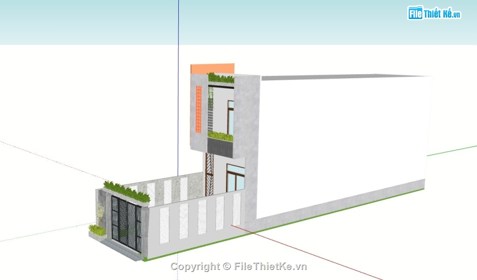 nhà phố 2 tầng,su nhà phố,sketchup nhà phố,su nhà phố 2 tầng,sketchup nhà phố 2 tầng